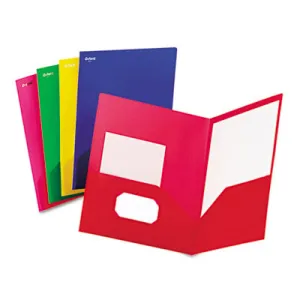 Oxford™ Fashion Polyport Twin-Pocket Portfolio, Polypropylene, 11 X 8.5, Assorted, 25/box