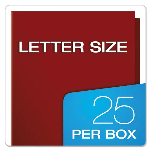 Oxford High Gloss Laminated Paperboard Folder, 100-Sheet Capacity, 11 X 8.5, Crimson, 25/box