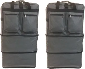 (Pack of 2) 30" Duffle Bag Expandable Rolling Lightweight Wheeled Spinner Suitcase Luggage for Travel and Storage (Gray)