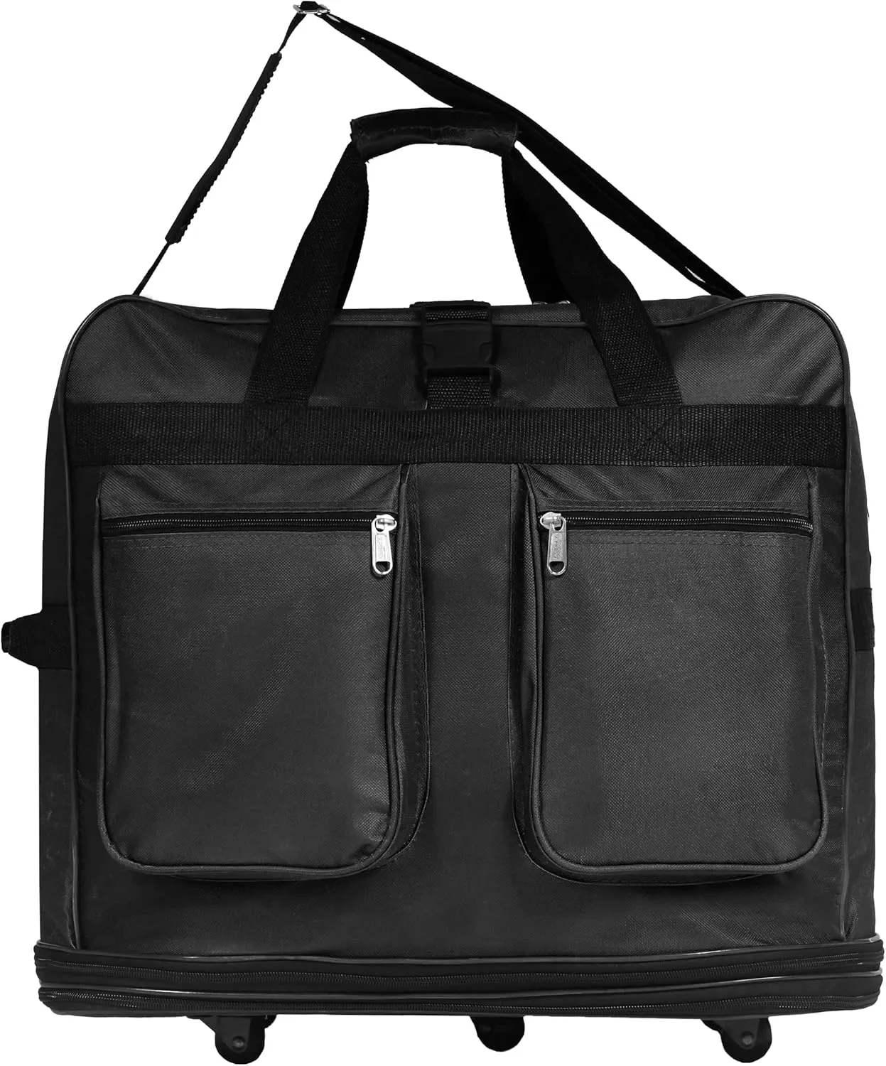 (Pack of 2) 30"" Duffle Bag Expandable Rolling Lightweight Wheeled Spinner Suitcase Luggage for Travel and Storage (Black), Bag30BLK