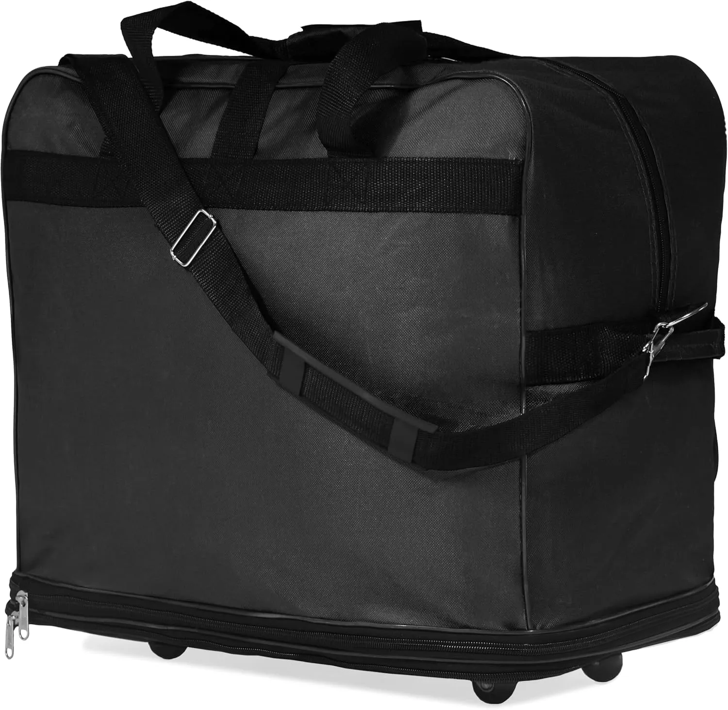 (Pack of 2) 30"" Duffle Bag Expandable Rolling Lightweight Wheeled Spinner Suitcase Luggage for Travel and Storage (Black), Bag30BLK