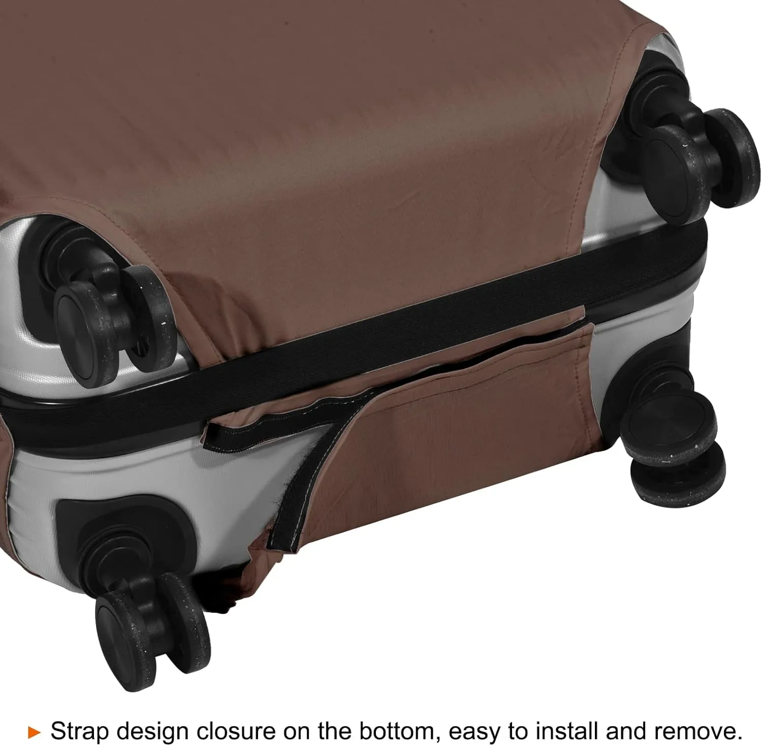 PATIKIL Elastic Silk Travel Luggage Cover, Washable Protective Suitcase Protector Bag Brown for 28 Inch Wheeled Suitcase
