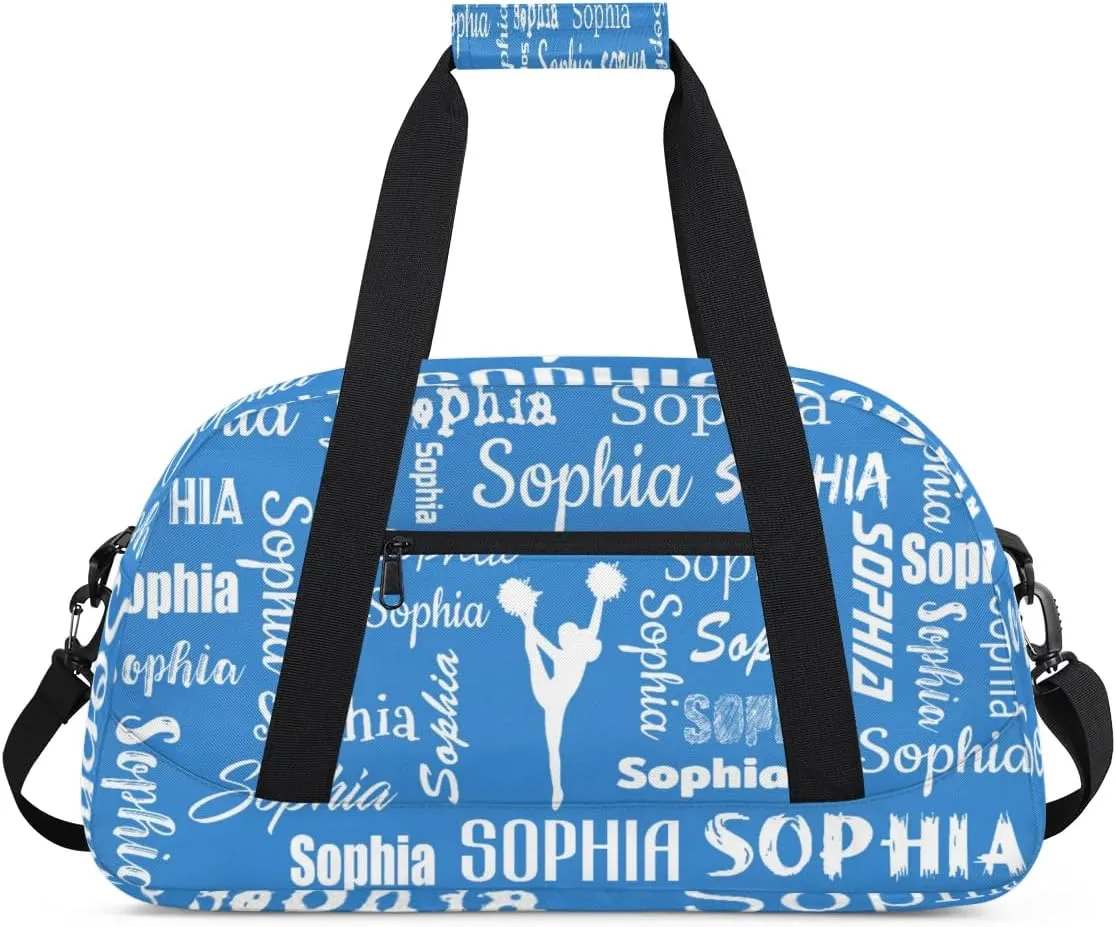 Personalized Cheer Bag Sport Duffel Bag for Cheerleader Custom Dance Overnight Weekender Bags Personalized Gymnastics Bag Cheerleading Gifts, Blue