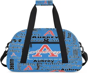 Personalized Cheer Duffle Bag for Cheerleaders, Custom Cheerleading Gym Bag for Women, Cheer Duffel Bag with Name Overnight Weekender Bags Customized Gifts (Blue)