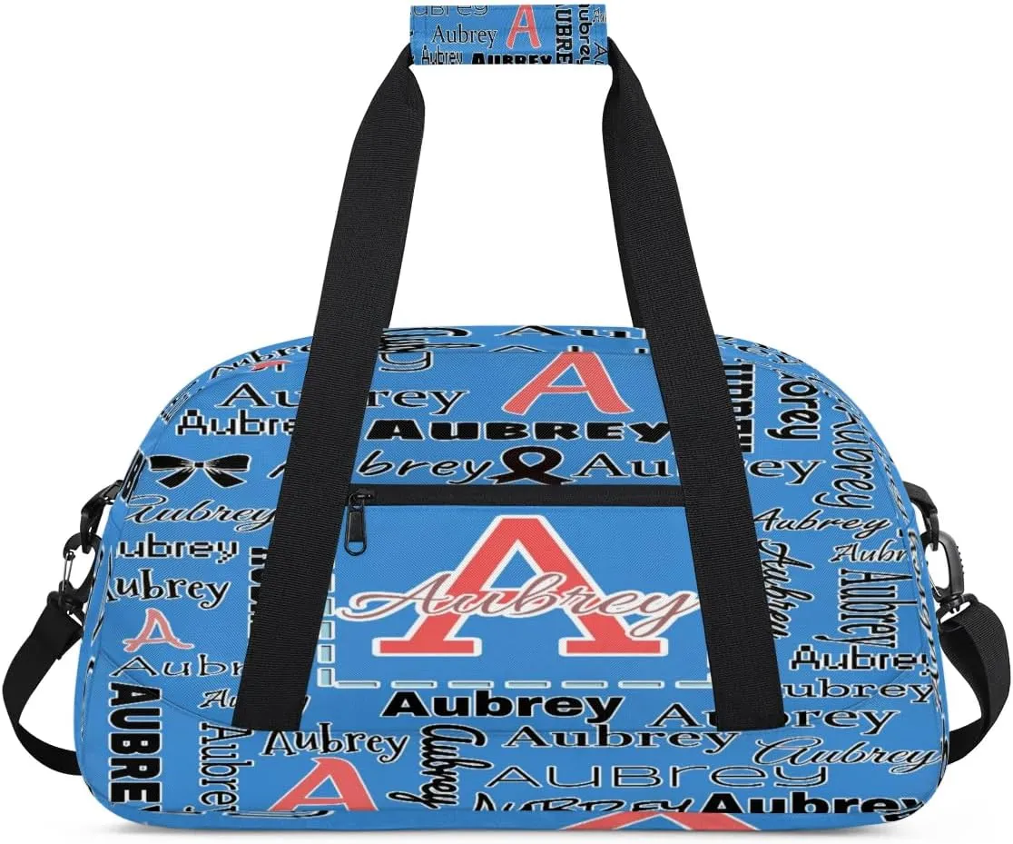 Personalized Cheer Duffle Bag for Cheerleaders, Custom Cheerleading Gym Bag for Women, Cheer Duffel Bag with Name Overnight Weekender Bags Customized Gifts (Blue)