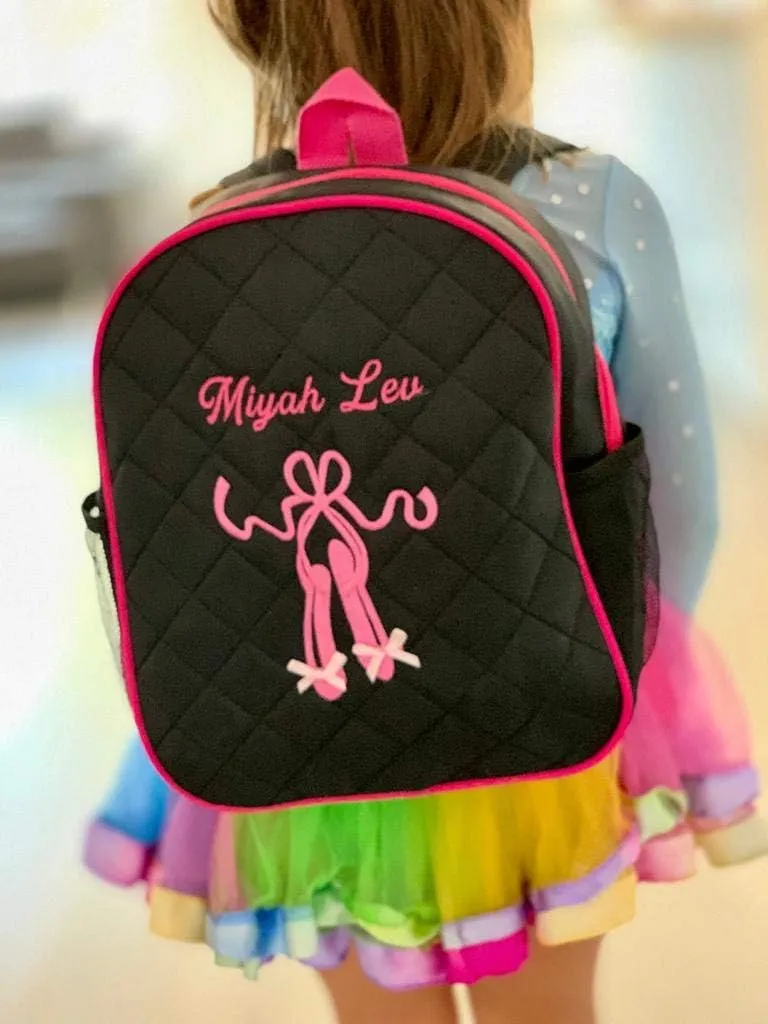 Personalized Embroidered Dance/Ballet bag - Ballet Shoes