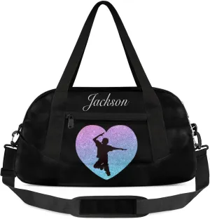 Personalized Sport Duffel Bag Custom Hip-Hop Sports Bag with Name Travel Overnight Shoulder Bags Customized Gifts for Women Men, Gradient Blue