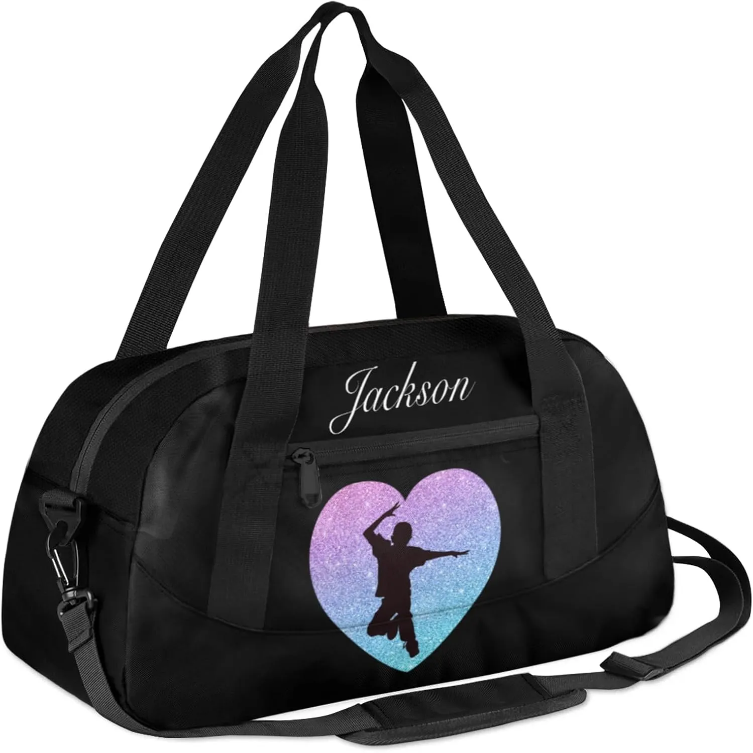 Personalized Sport Duffel Bag Custom Hip-Hop Sports Bag with Name Travel Overnight Shoulder Bags Customized Gifts for Women Men, Gradient Blue