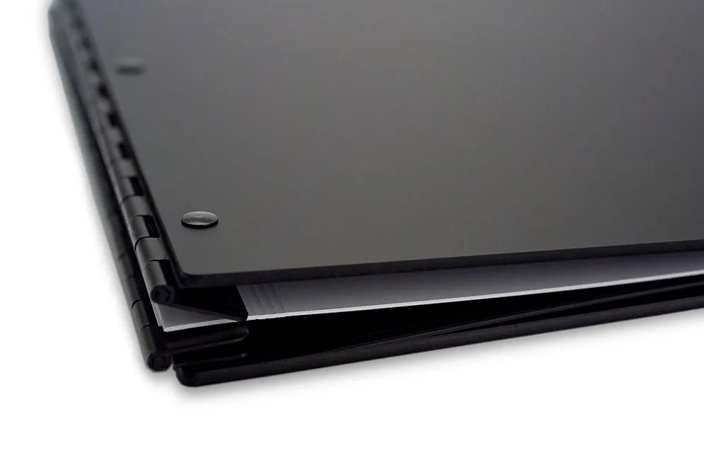Pina Zangaro Vista Onyx (Matte Black) 19"x13" Acrylic Screwpost Portfolio Book