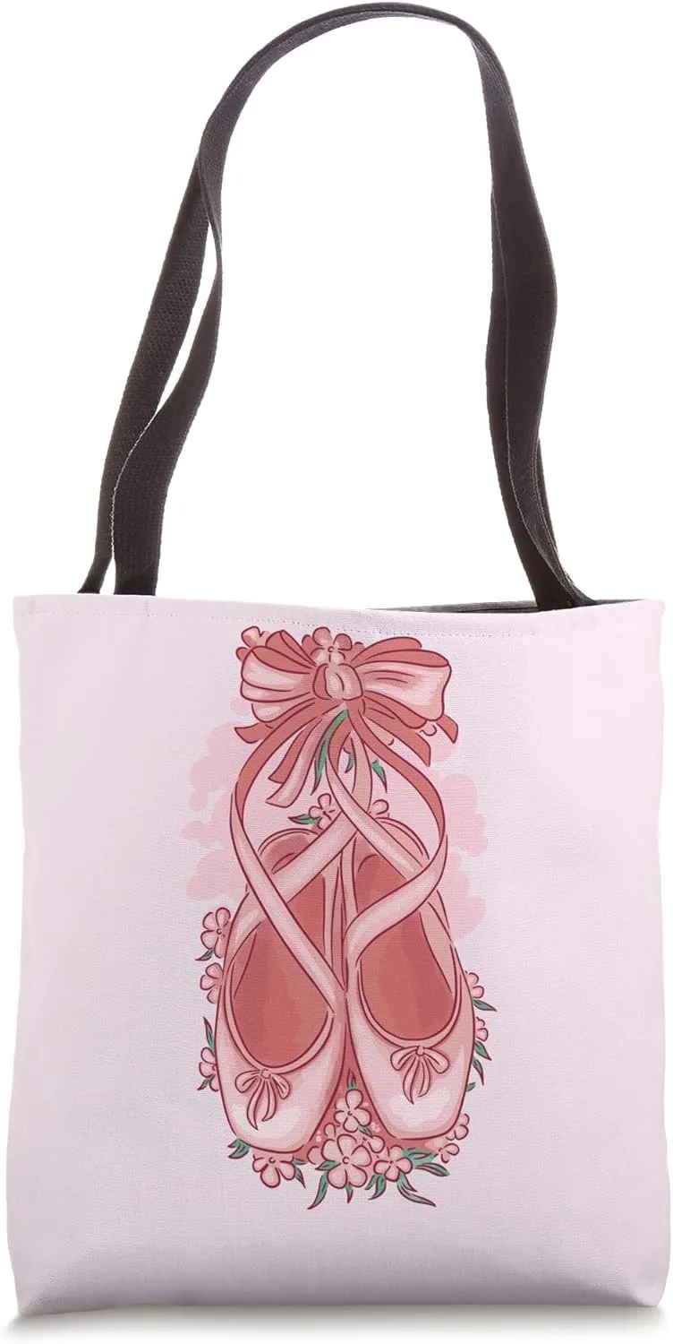 Pink Ballet Shoes Tote Bag