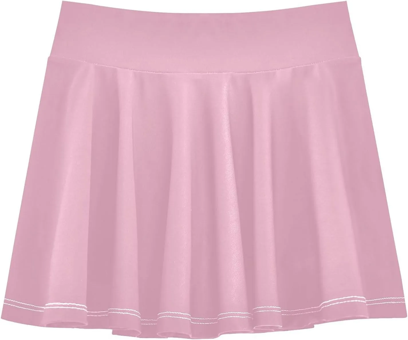 Pink Girls Skorts Active Athletic Skirts with Inner Built-in Shorts for Golf Tennis Running Double Layer Design Stretchy 5-6T