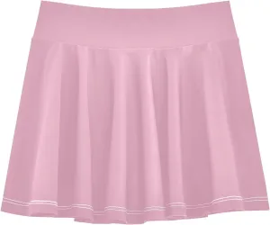 Pink Girls Skorts Active Athletic Skirts with Inner Built-in Shorts for Golf Tennis Running Double Layer Design Stretchy 5-6T