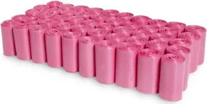 Pink Poop Bags - 1000 Count Dog Waste Bag, Cat Litter, EZ Pick Up Puppy Waste Disposal, 9"x12" Large