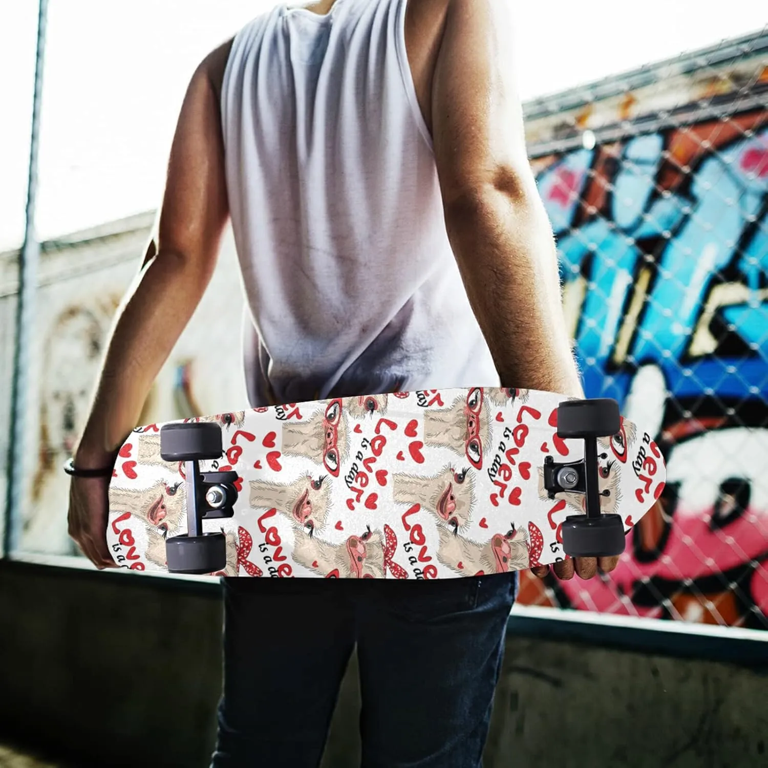 Poeticcity Waterproof Skateboard Grip Tape, Anti Slip Longboard Scooter Griptape Sheets, Tear-Resistant Sand Paper Sheet Sticker Roller Board Sandpaper No Bubble Free Easy to Apply