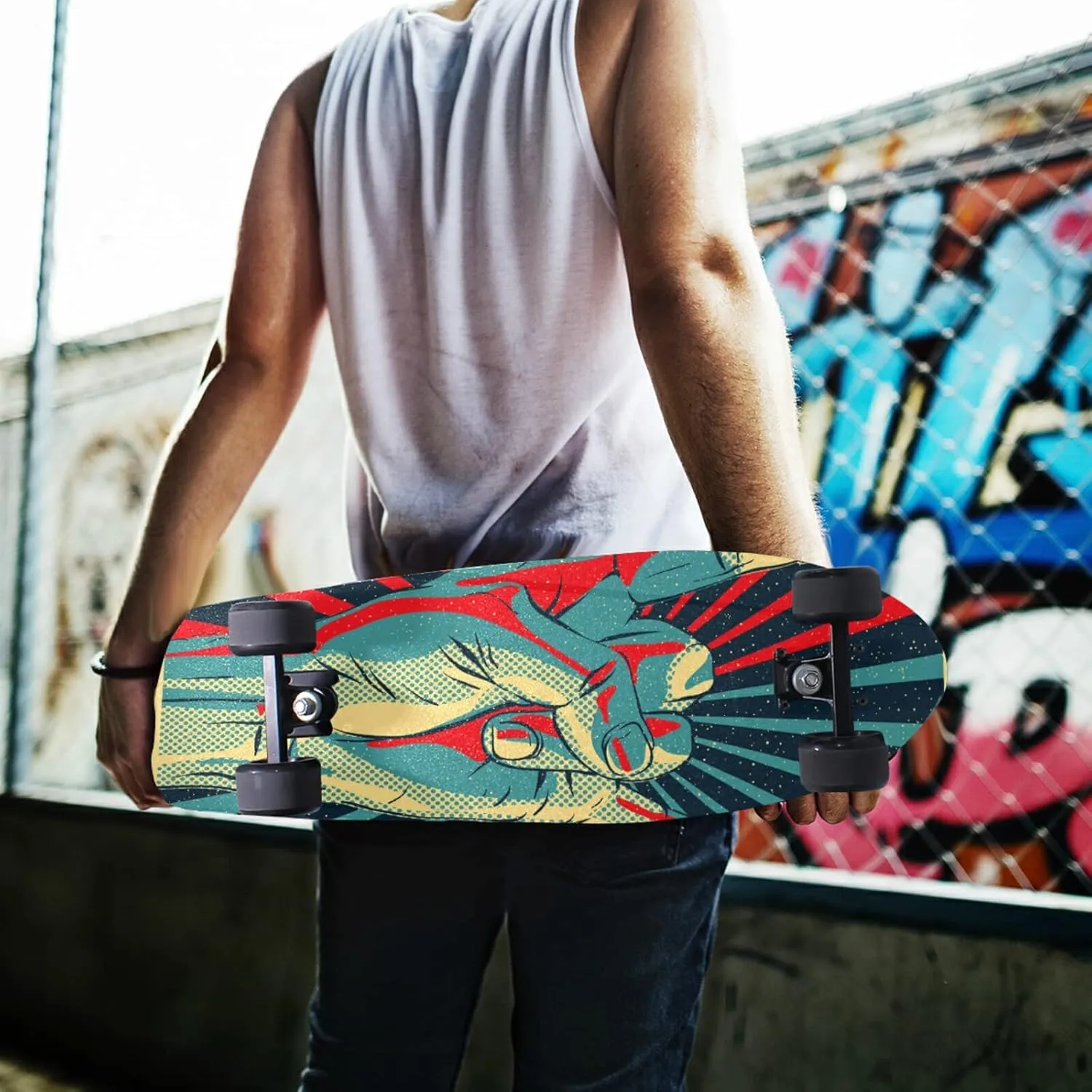 Poeticcity Waterproof Skateboard Grip Tape, Anti Slip Longboard Scooter Griptape Sheets, Tear-Resistant Sand Paper Sheet Sticker Roller Board Sandpaper No Bubble Free Easy to Apply