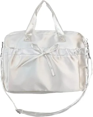 Pokn Cute BowTote Bag Kwaii Shoulder Bags Aesthetic Satin Handmade Purse Y2K Butterfly Shoujo Totebags