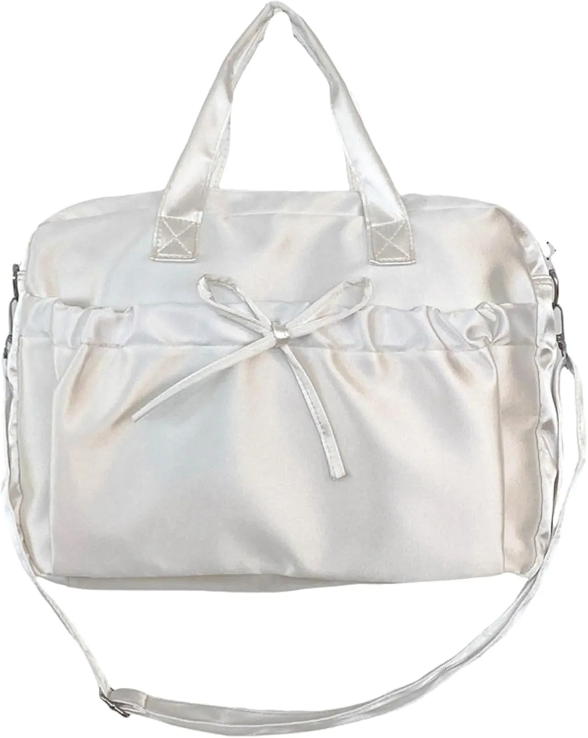 Pokn Cute BowTote Bag Kwaii Shoulder Bags Aesthetic Satin Handmade Purse Y2K Butterfly Shoujo Totebags