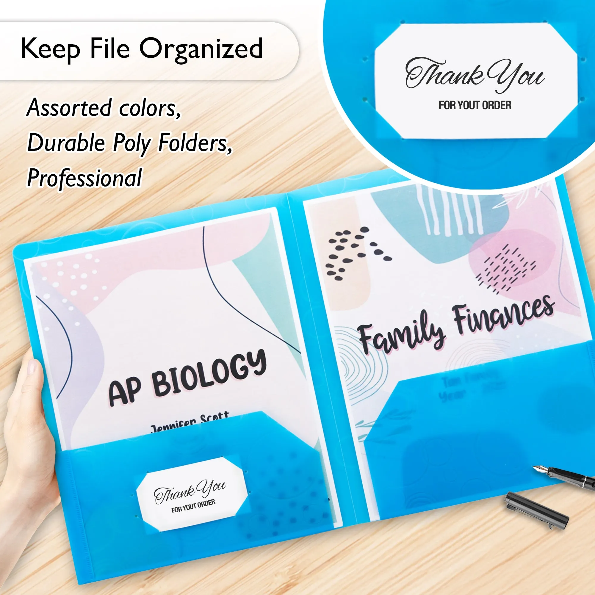 Poly 2-Pockets Portfolio - Bubble Embossed