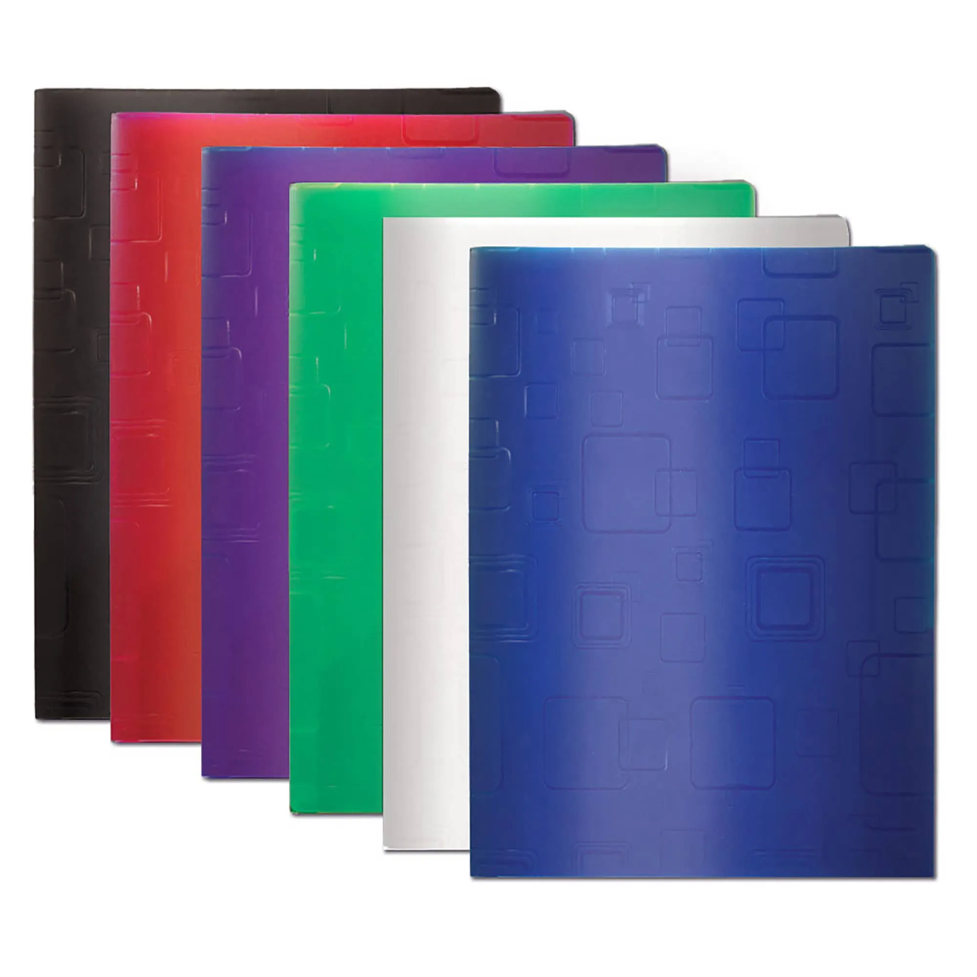 Poly 2-Pockets Portfolio - Cubic Embossed