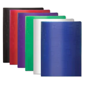 Poly 2-Pockets Portfolio - Cubic Embossed