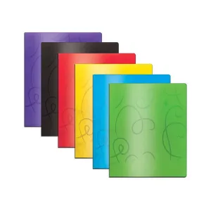Poly 2-Pockets Portfolio - Swirl Embossed