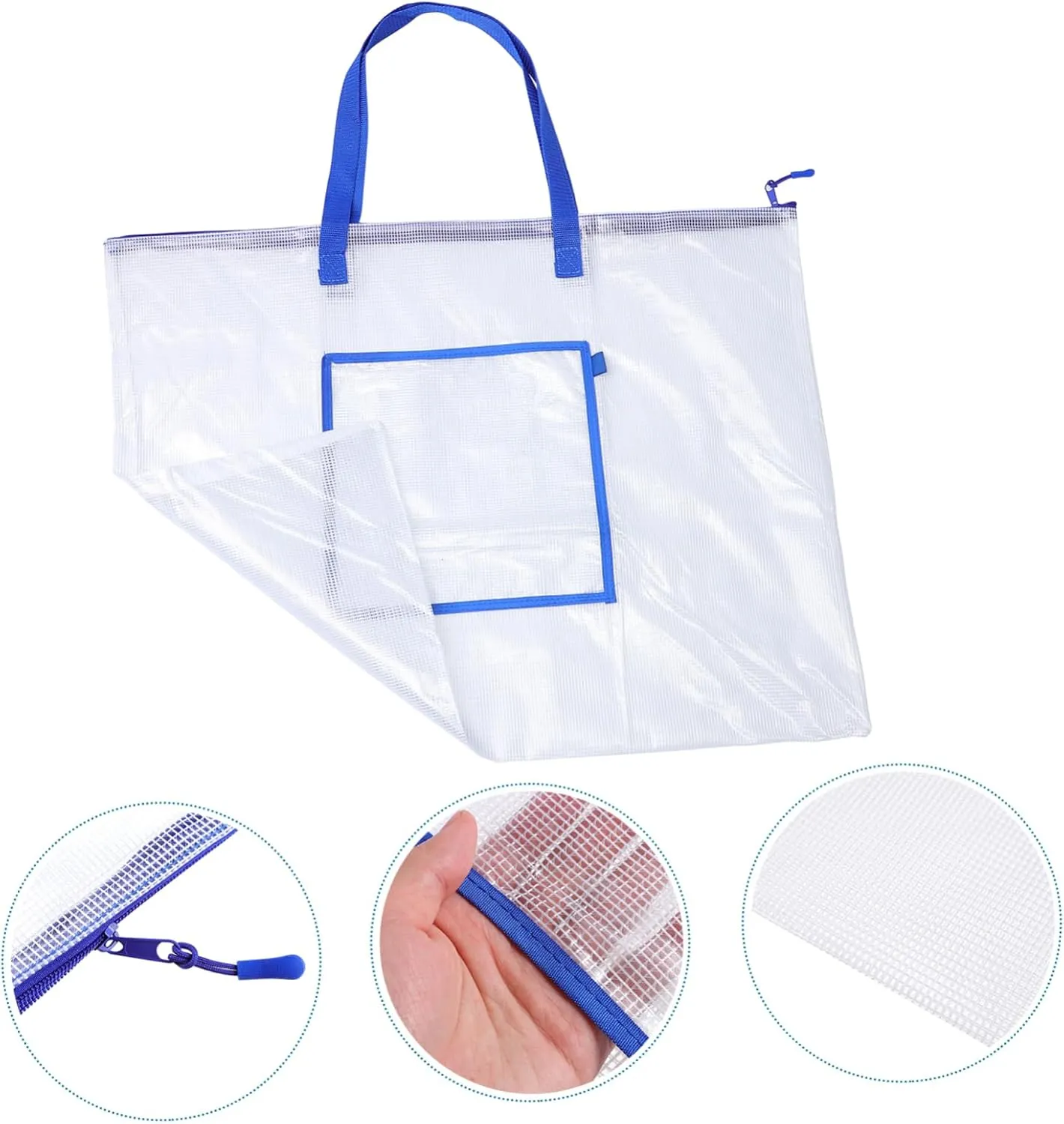 Portable Art Portfolio Storage Bag Durable Poster Organizer with Zipper Handle for Teachers Students Painters for Classroom Art Projects