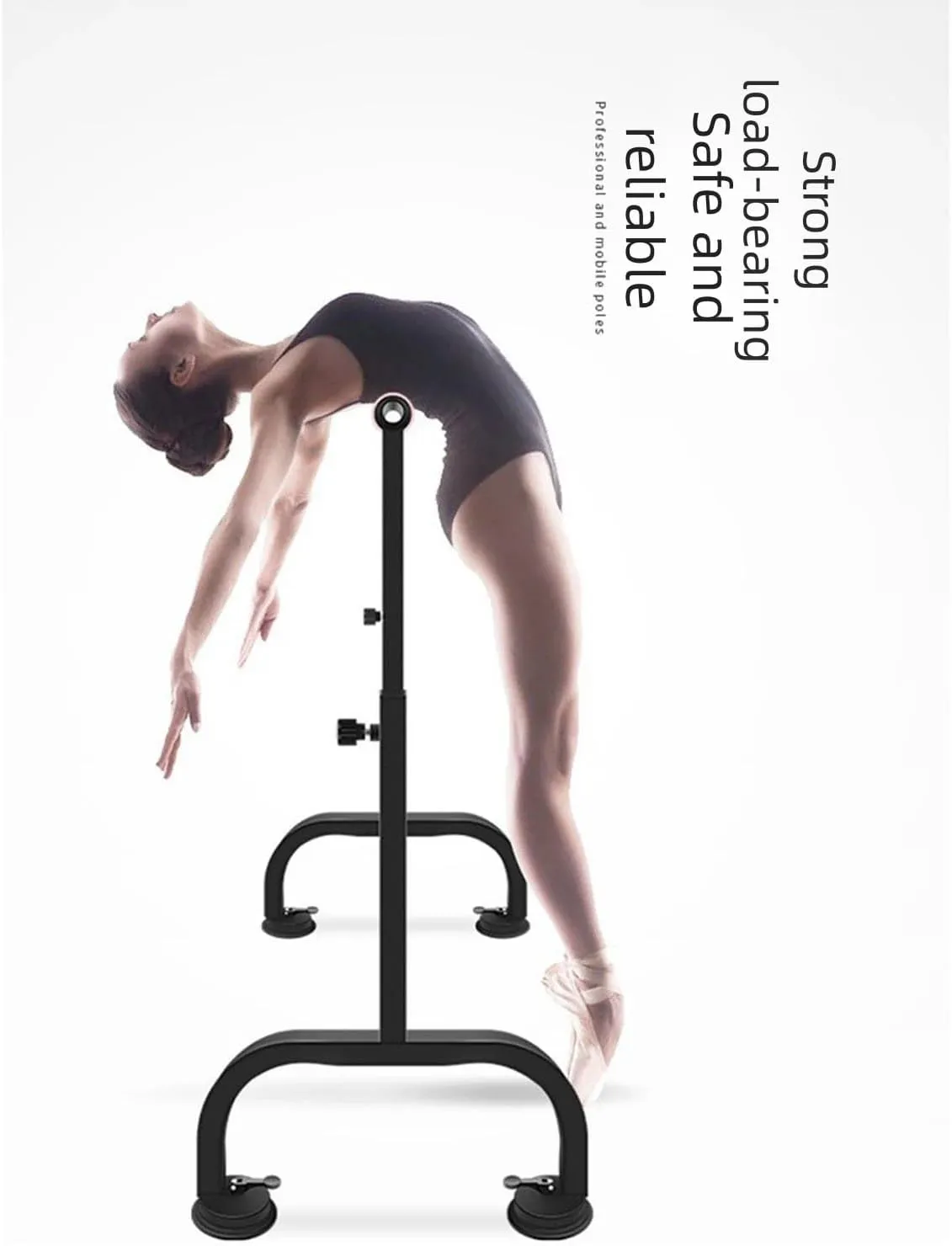 Portable Ballet Barre Bar, Adjustable 80-115cm Dance Stretching Bar, Non-Slip Rubber Base, Steel Construction, Home Dance Studio