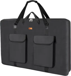 Portfolio folder for artwork,artist Portfolio Case 23 X 31.5 In, Portfolio Bag A2 With Shoulder Strap, Art Carry Bag For Large Drawing Paper Post Board Supplies .(Black)