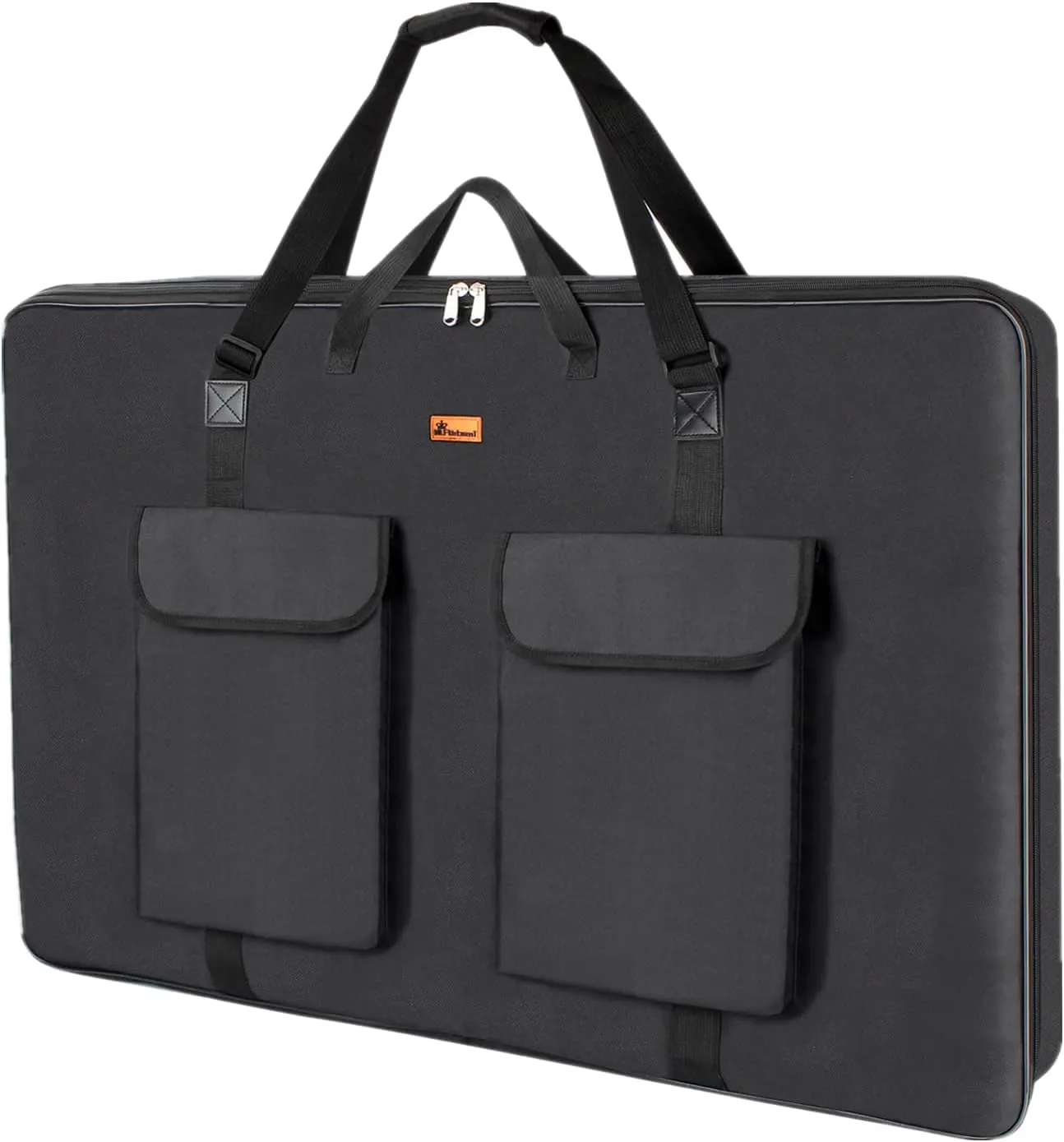 Portfolio folder for artwork,artist Portfolio Case 23 X 31.5 In, Portfolio Bag A2 With Shoulder Strap, Art Carry Bag For Large Drawing Paper Post Board Supplies .(Black)