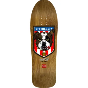 Powell Peralta Frankie Hill Bull Dog Reissue Skateboard Deck Brown Stain - 10 x 31.5