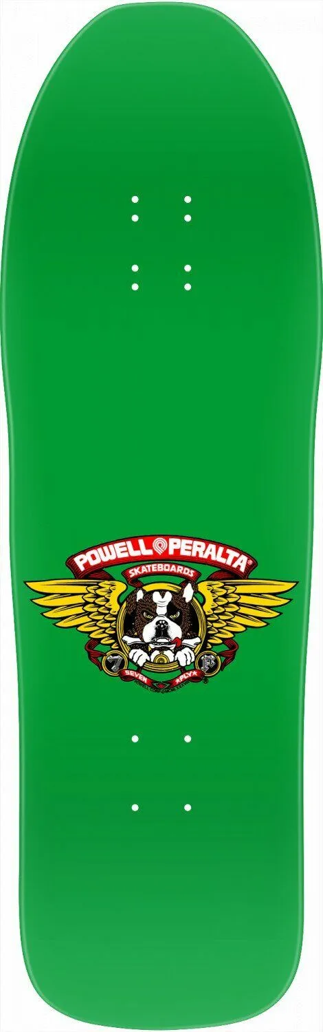Powell Peralta Frankie Hill Bulldog Green Skateboard Deck  10" W x 31.5" L