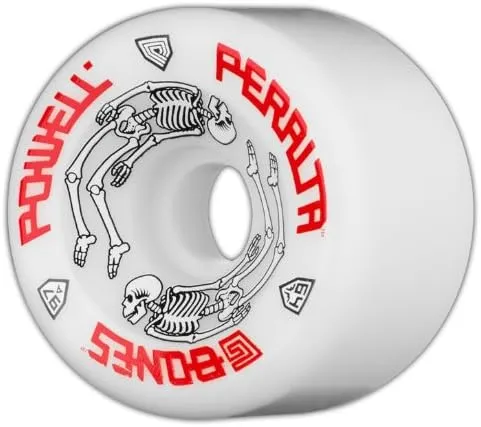 Powell Peralta G-Bones 64mm 97a Urethane Skateboard Wheels (White)