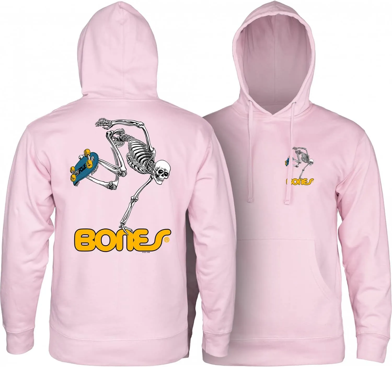 Powell Peralta Skateboard Hoody Skateboard Skeleton Light Pink XL