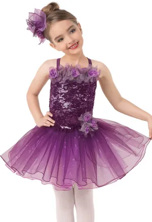 Pre-Owned Costume Weissman  10699 Small Child Purple Tutu Ballet Sequin