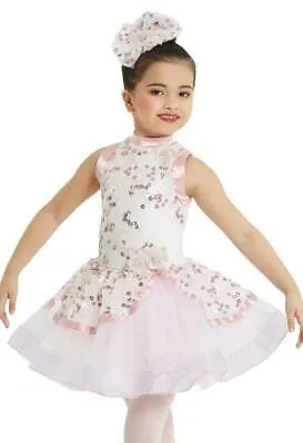 Pre-Owned Costume Weissman  11807 Small Child Pink Tutu Dress Ballet YAGP Sequin