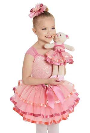 Pre-Owned Costume Weissman  11875 Small Child Pink Tutu Dress Ballet Sequins