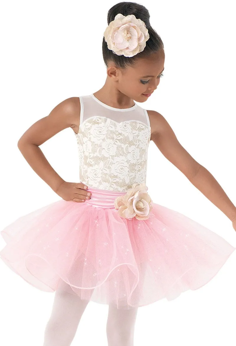 Pre-Owned Costume Weissman  9507 Int Child Pink Tutu Dress Ballet Glitter