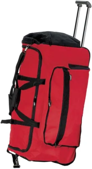 Preferred Nation Unisex-Adult Heavy Duty Outdoor Gear 2-Wheeled Travel Duffel, Red
