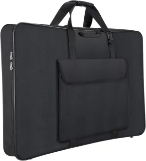 Premium Art Portfolio Case - 32" x 42" - Soft Sided - Steel Frame - Waterproof & Tear Resistant - Artwork, Photography, Sketch, LCD, Monitor, Solar Panel - Shoulder Straps & Handles