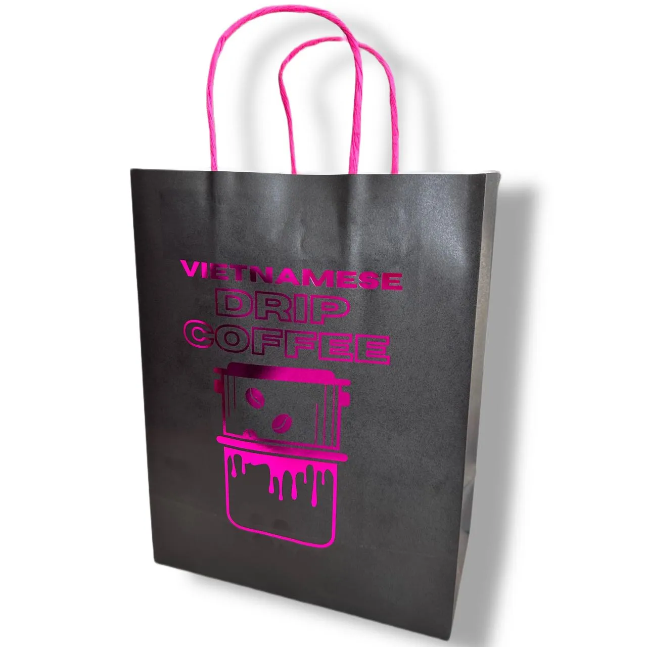 Premium Pressed Gold Takeaway Bags | 130g White Kraft Paper | Fully Customizable | Pressed Gold