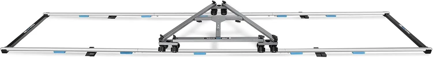 PROAIM Swift Dolly with 12ft Straight Track for Jib Camera Crane. Built for Light Travel & Quick Setup. Payload: Dolly - 159kg /350lb (P-SFT-DT-12)