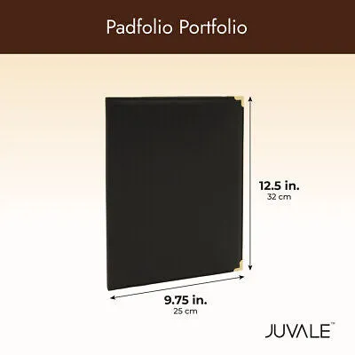 Professional Business Leather Portfolio Resume Organizer Folder 8.5x11"