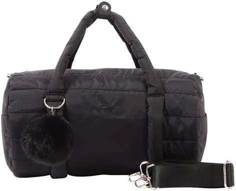 Puffy Ballet Duffel in Midnight Black