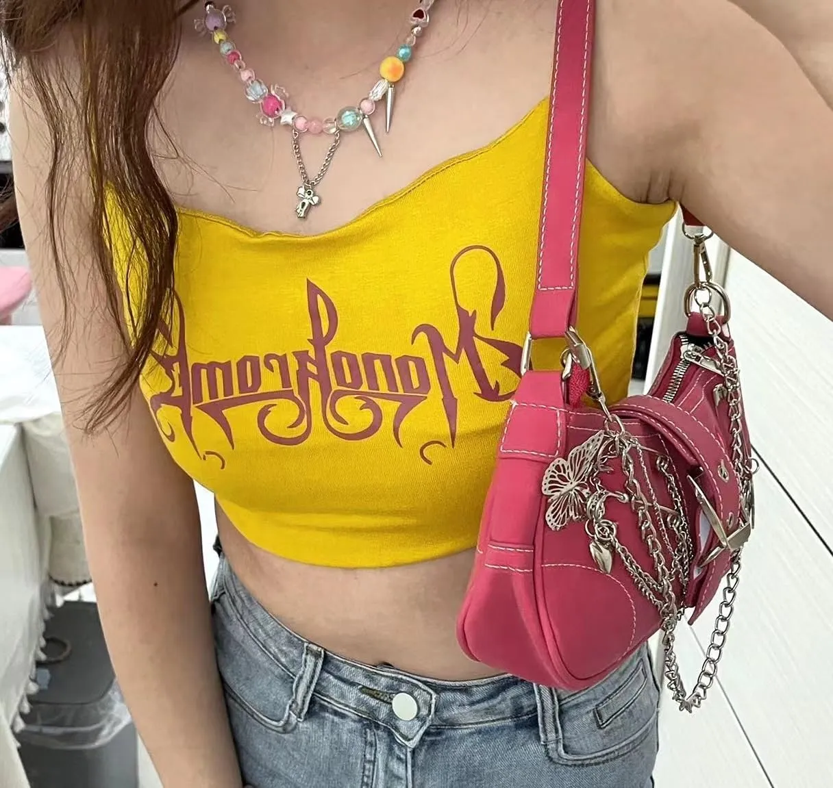 Punk Bag, Sourpuss Gothic Tote Purse Y2K Cool Style Trendy Women Shoulder Bags Rock Fashion Girls Handbag