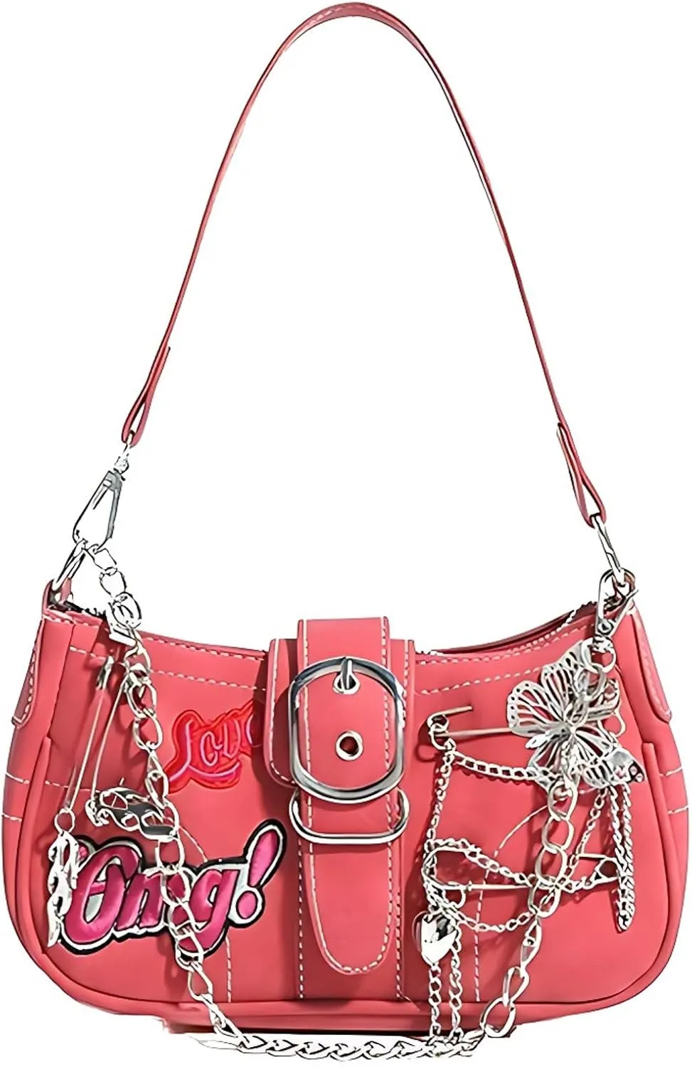 Punk Bag, Sourpuss Gothic Tote Purse Y2K Cool Style Trendy Women Shoulder Bags Rock Fashion Girls Handbag