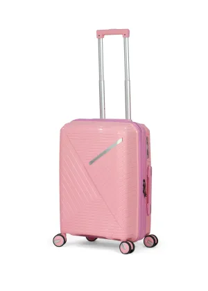 PYRAMID UNBREAKABLE Luggage - with spinner wheels - 60 cm (Small-pink)