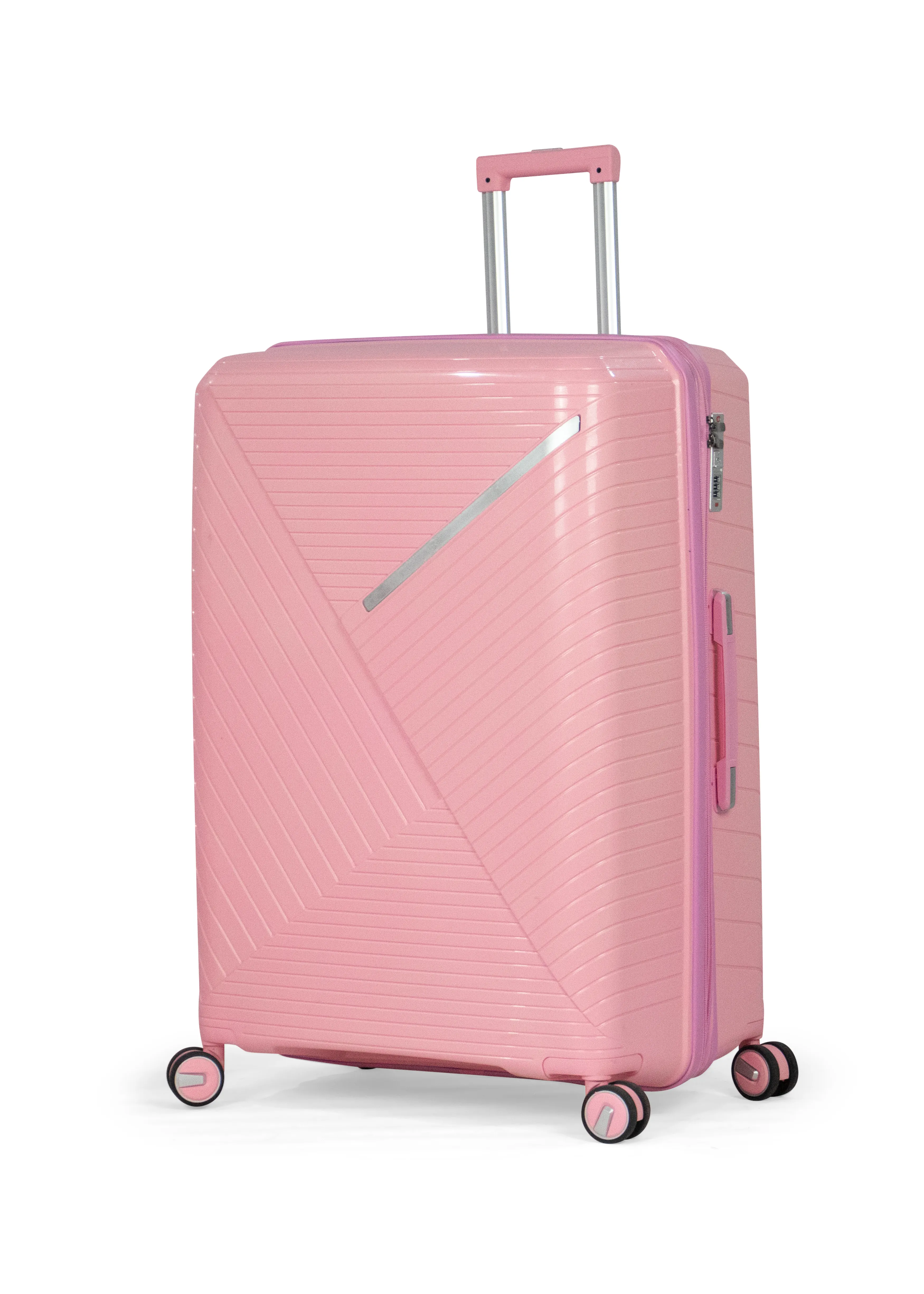 PYRAMID UNBREAKABLE  Luggage - with spinner wheels - 80 cm (Large-pink)