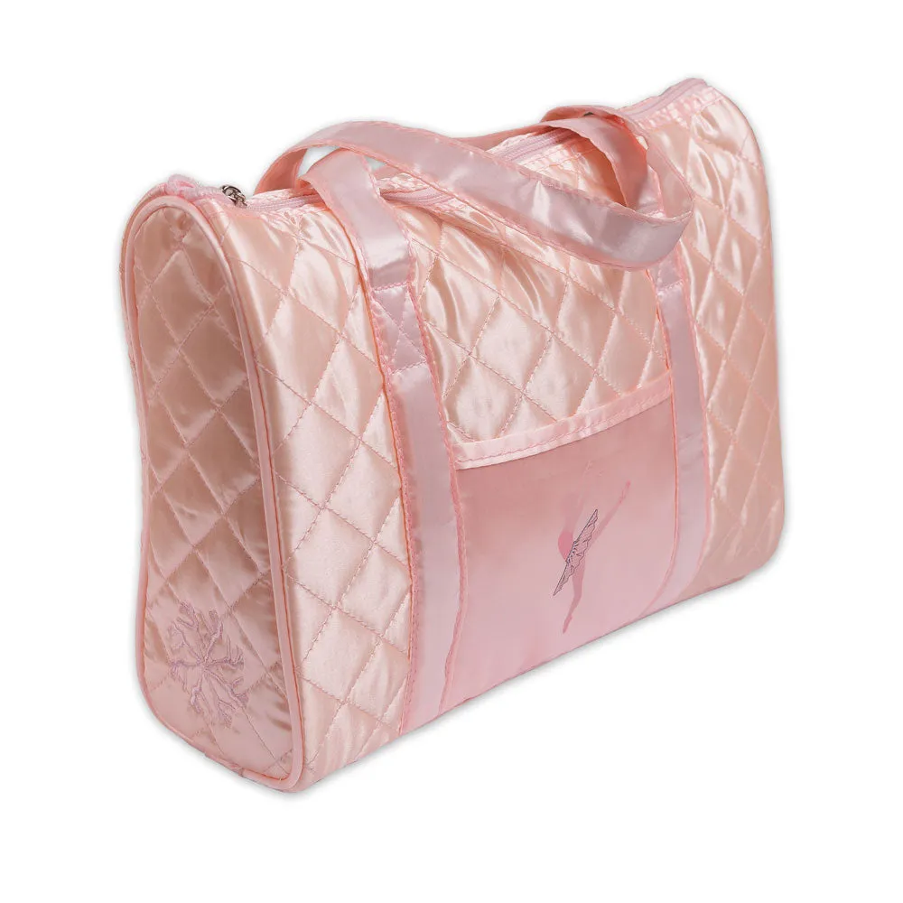 Quilted Duffle Ballet Bag in Pink