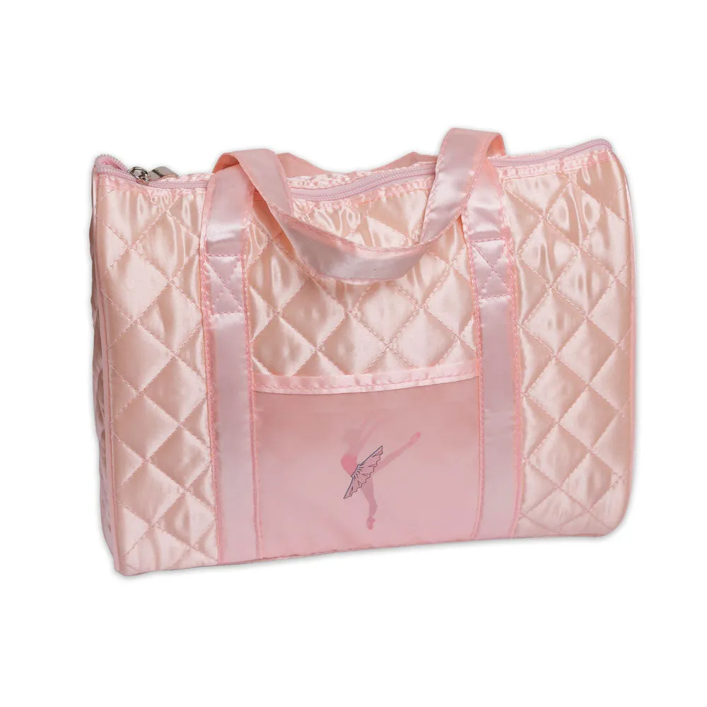 Quilted Duffle Ballet Bag in Pink