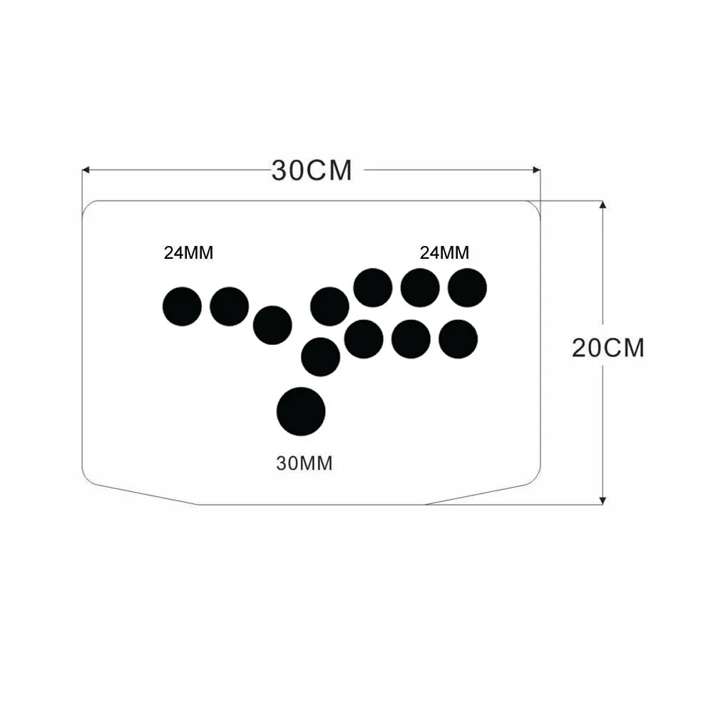 RAC-K500B LeverLess All Buttons Joystick Acrylic Panel Case DIY Arcade Joystick Kits